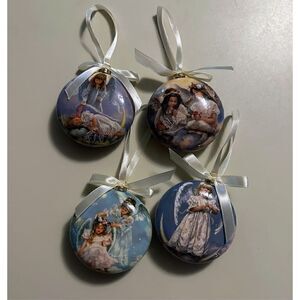 Vintage 90s Heaven's Angel Sandra Kuck Little Girl Angel Hanging Ornaments lot 4